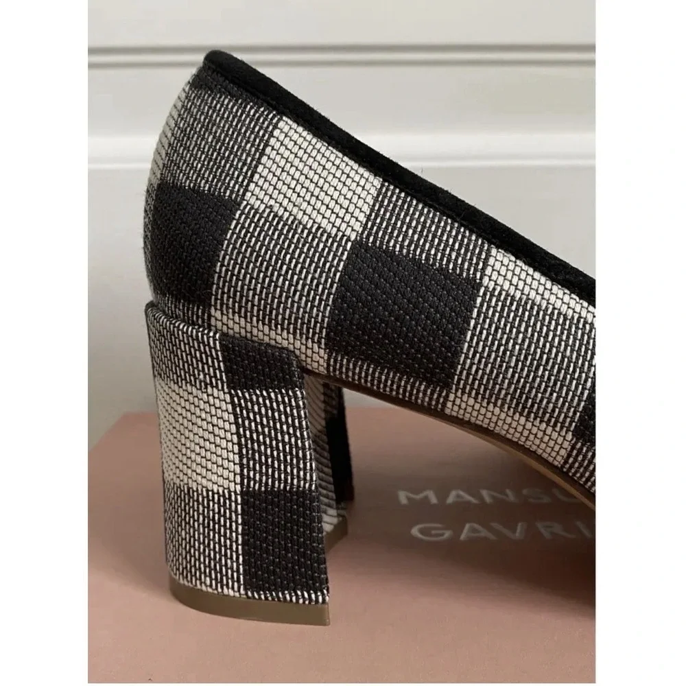Mansur Gavriel Women's Heels UK 4.5 Black Checkered 100% Other Court - Picture 13 of 14